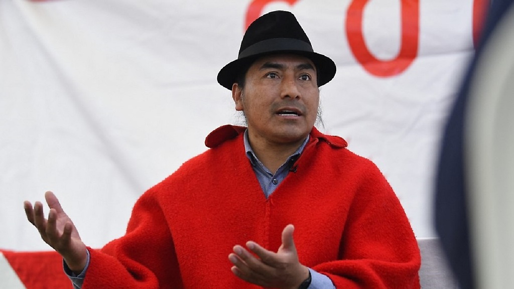 Leonidas Iza, líder indígena de Ecuador