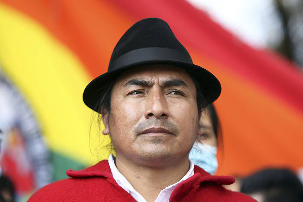 Leonidas Iza, líder indígena de Ecuador
