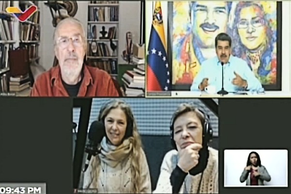 El presidente Maduro entrevistado por Atilio Borón desde Argentina.