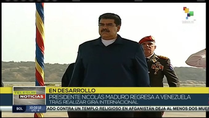 Maduro regresó de la gira internacional