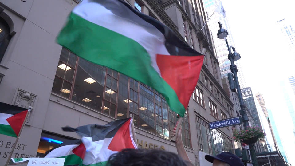 Protesta en New York en defensa de Palestina