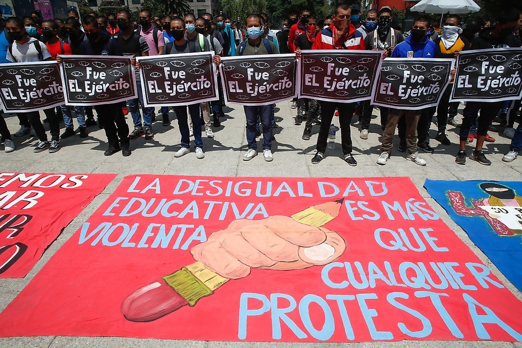 Manifestación realizada ayer en el Monumento a la Revolución, México