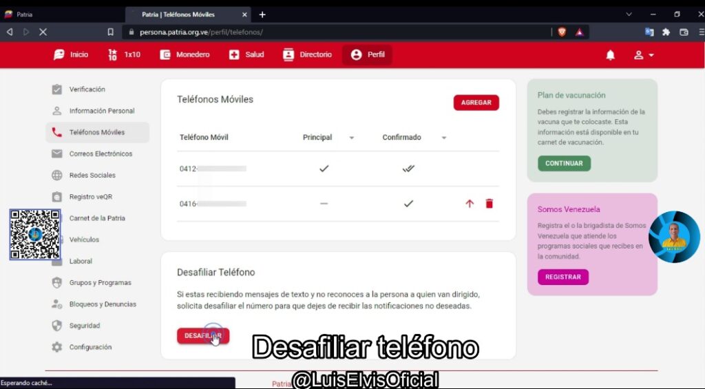 En la parte inferior de tu cuenta selecciona desafiliar.
