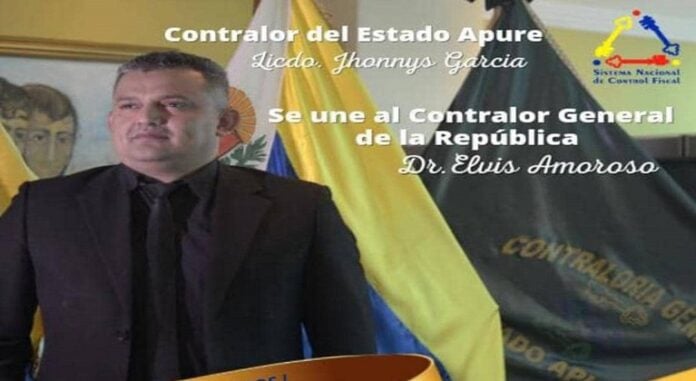 El Contralor General del estado Apure, Jhonny García Romero