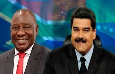 El presidente sudafricano, Cyril Ramaphosa y su homólogo, Nicolás Maduro