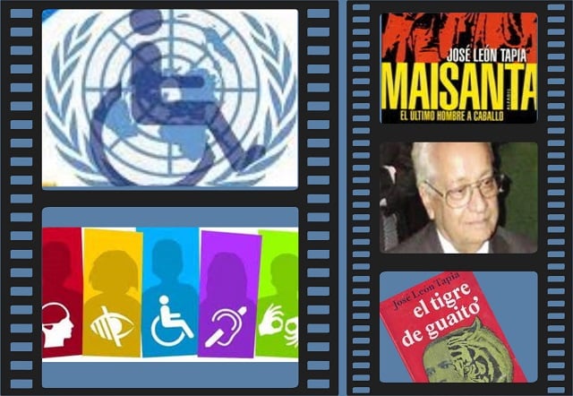 La presentación de las efemérides de hoy combina imágenes relacionadas con la Convención Internacional sobre los Derechos de las Personas con Discapacidad y con el escritor venezolano (barinés) de historia novelada José León Tapia