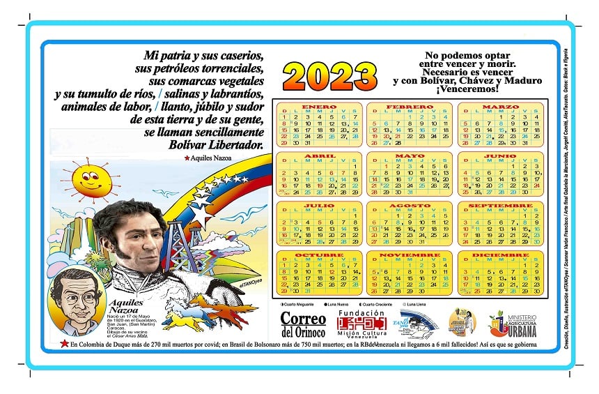 Calendario 2023 de El Tano Yea
