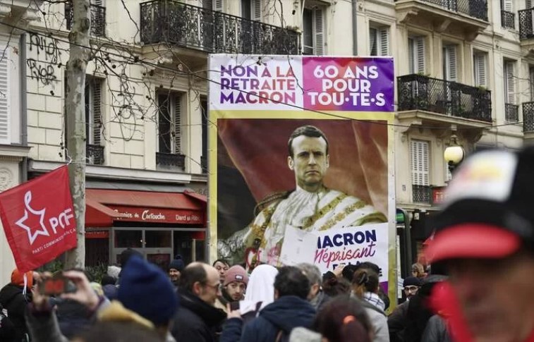 Protestas contra Macron en París