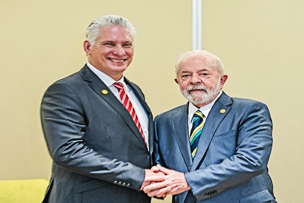 Los presidentes Díaz Canel y Lula Da Silva.