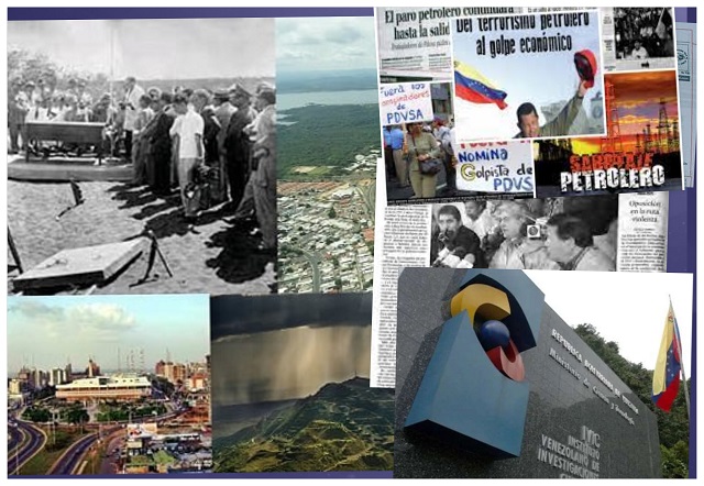 En portada de las efemérides de hoy 9 de febrero: la fundación de Puerto Ordaz y Cdad Piar, la fundación del Instituto Venezolano de Investigaciones Científicas y la culminación con derrota del sabotaje  ppetrolero y paro económico contra Chávez en 2002-2003