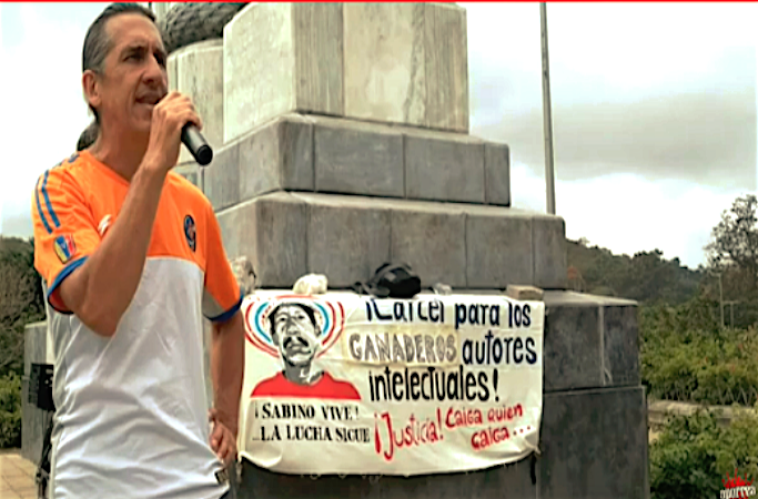 Samuel Bravo: Exigimos: justicia para Sabino, cárcel para los culpables intelectuales de este crimen
