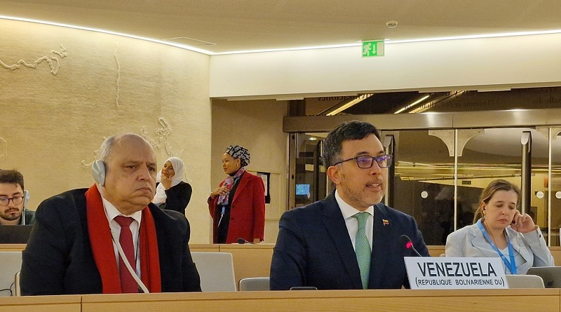 El embajador de Venezuela ante el Consejo de Derechos Humanos de las Naciones Unidas (ONU), Héctor Constant Rosales