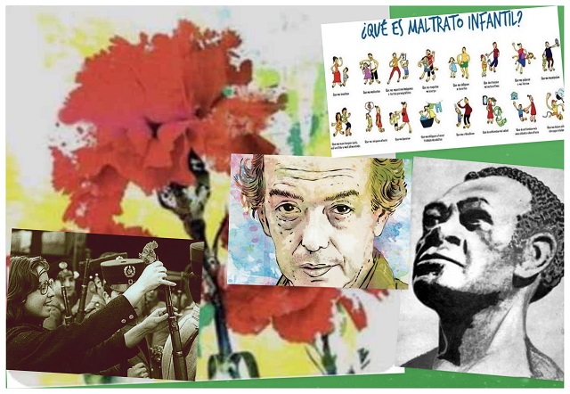 Nuestra tapa de las Efemérides de hoy 25 de Abril destaca el Día Mundial Contra el Maltrato Infantil, la Revolución de Los Claveles en Portugal (1974), el nacimiento de José Leonardo Chirinos (1754) y la muerte del poeta Aquiles Nazoa (1976).