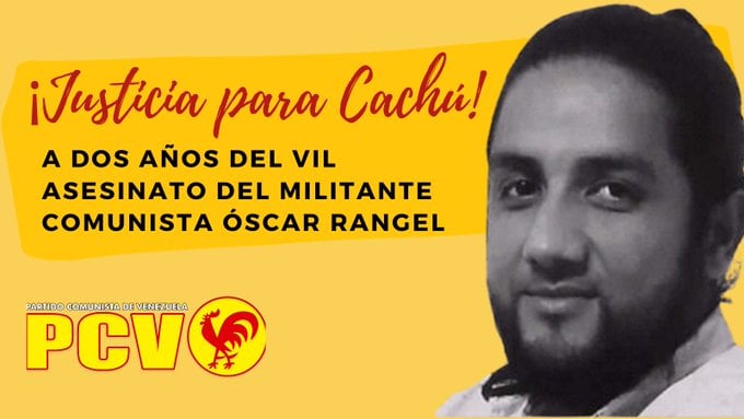 Oscar Rangel, militante del PCV asesinado