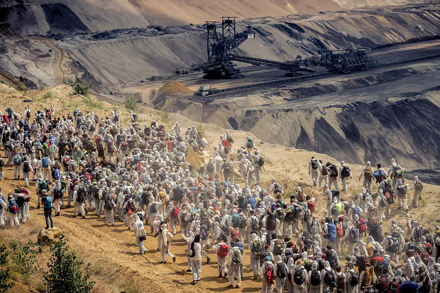 Ambientalistas se manifiestan contra una mina de carbón en Alemania occidental