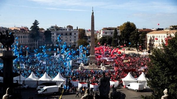 Marchas en Italia por el derecho a huelga