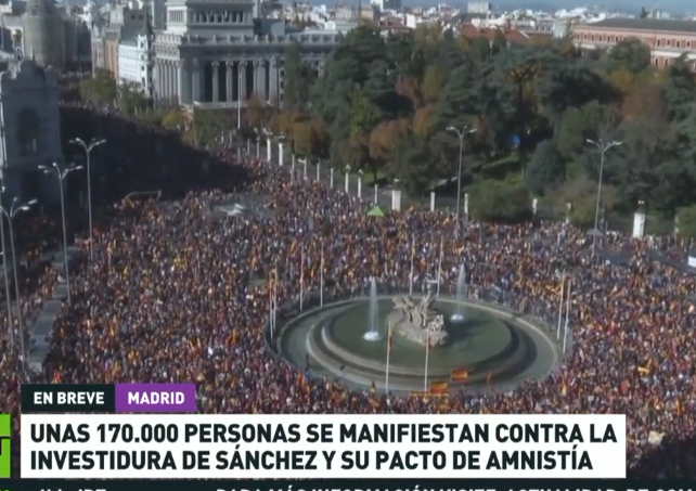 Marcha en Madrid contra Pedro Sanchez