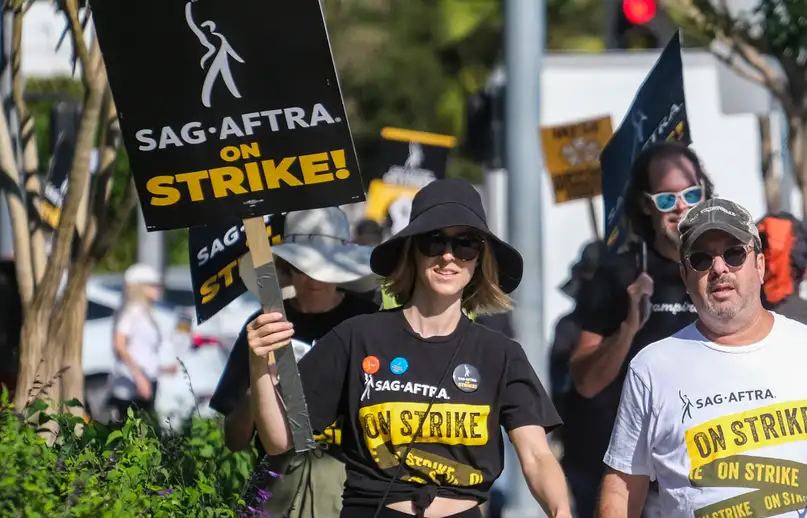 Trabajadores de Hollywood en huelga