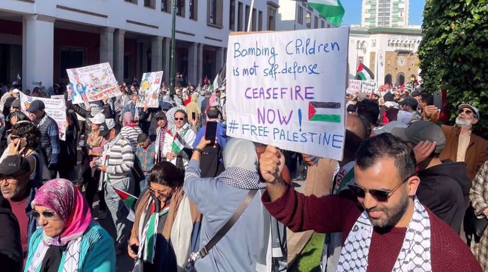 Manifestación en Marruecos en apoyo a Palestina