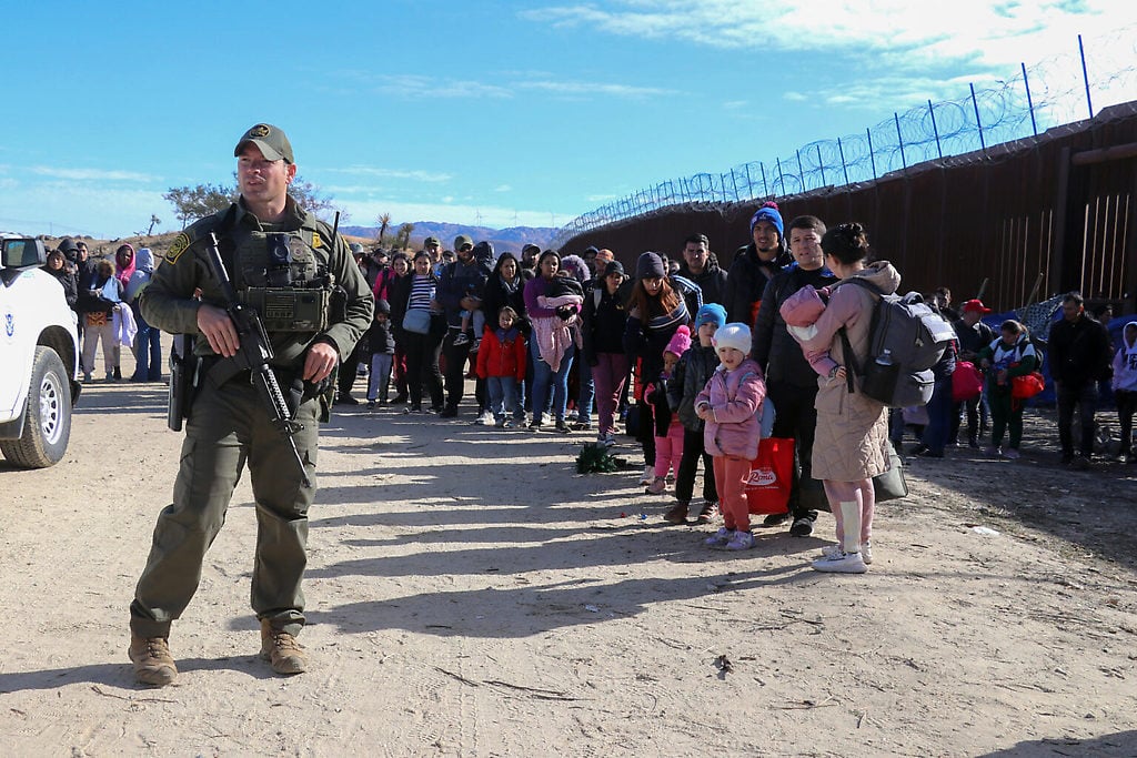 Migrantes en la frontera de México con EEUU