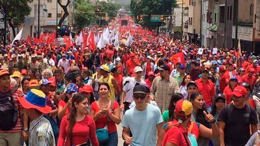 Marcha de la furia bolivariana en Caracas