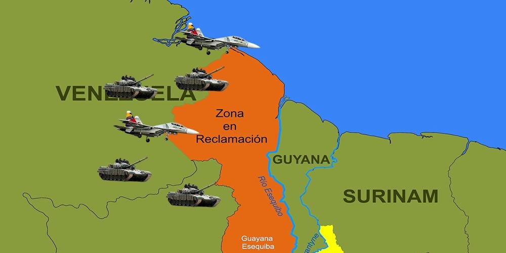 Simulación de guerra entre Guyana y Venezuela realizada por IA