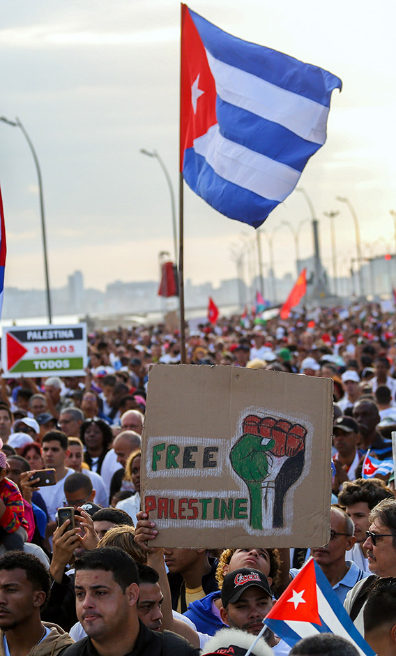 Marcha en La Habana en solidaridad con Palestina