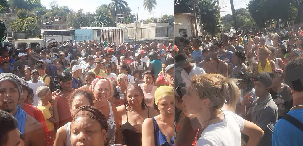 Cientos de personas protestan en Santiago de Cuba