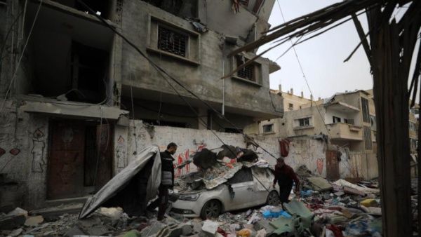 Destrucción en Gaza por bombas israelíes