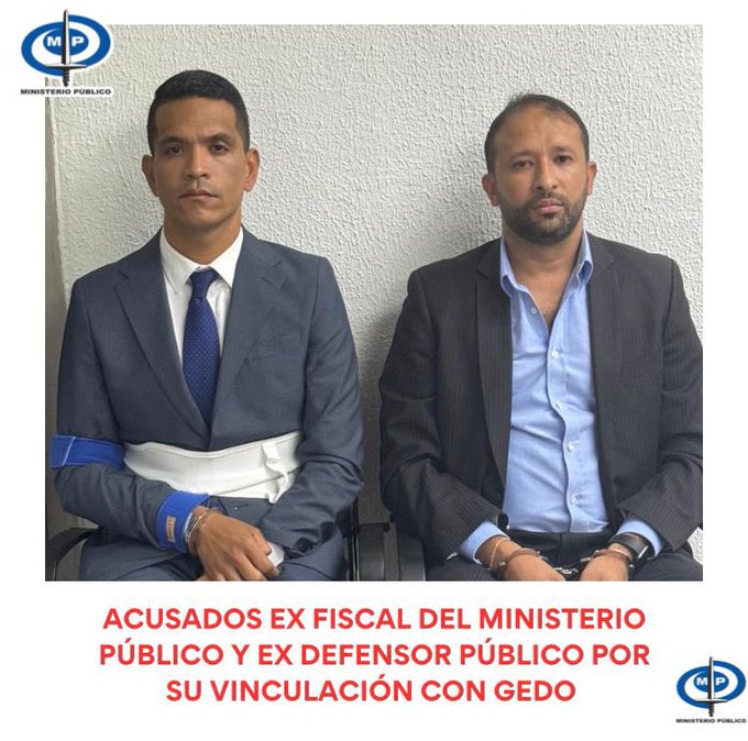 El exfiscal Renny Amundaraín y el ex-defensor Público Adys Salcedo