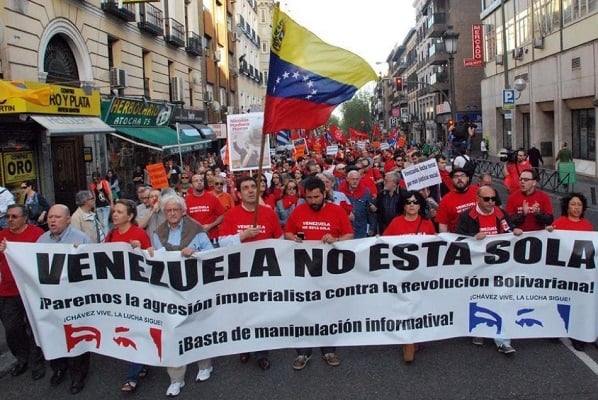 Plataforma Bolivariana de Solidaridad con Venezuela en Madrid.