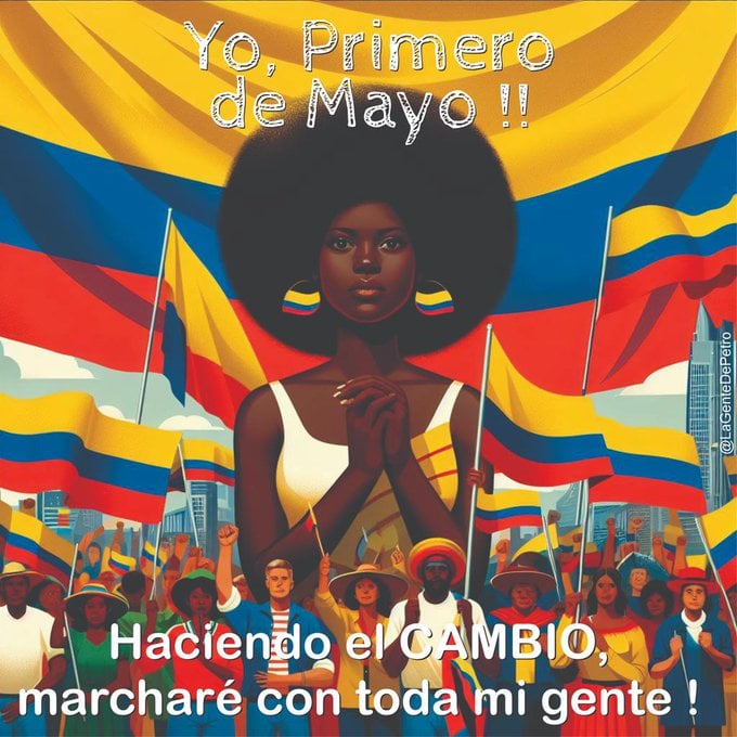 Convocatoria al 1 de mayo en Colombia