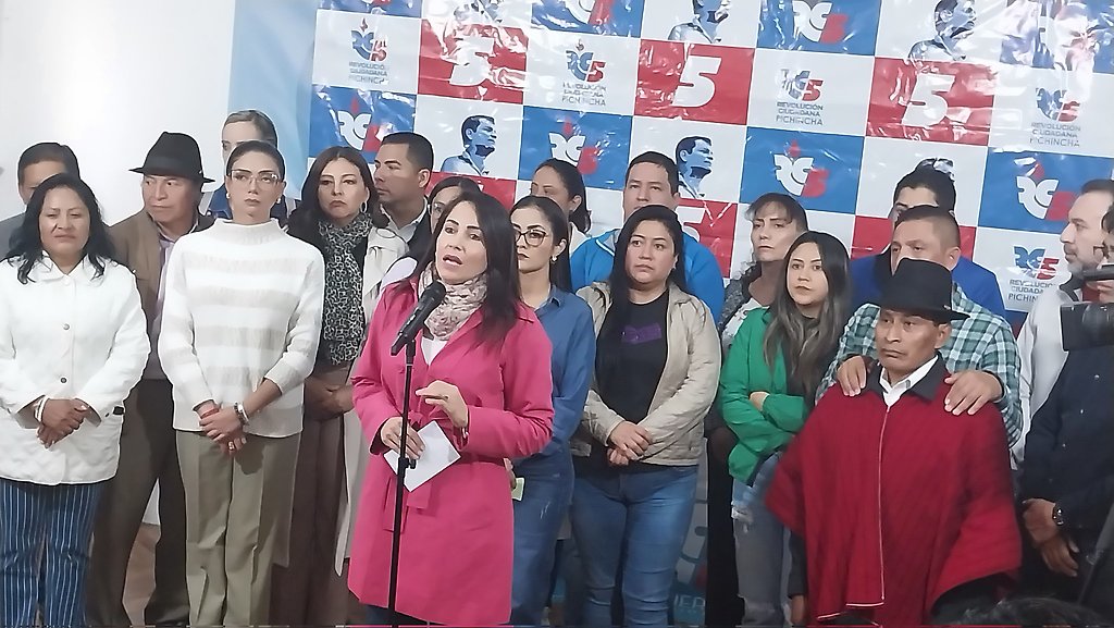 La presidenta del movimiento Revolución Ciudadana de Ecuador, Luisa González