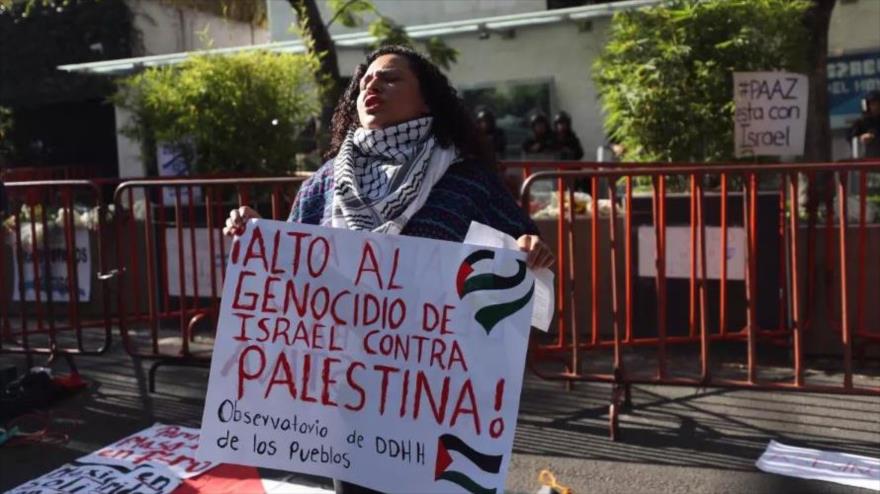Marcha en México en solidaridad con Palestina