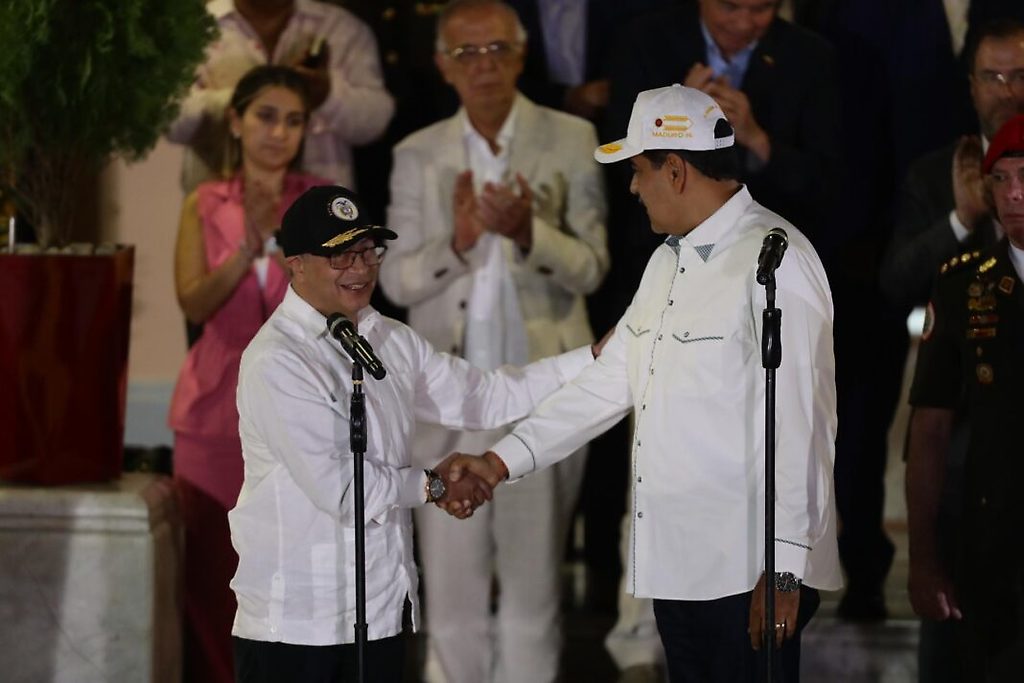 El presidente de Colombia, Gustavo Petro y el presidente de Venezuela, Nicolás Maduro
