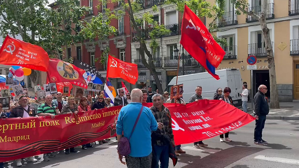 Marcha conmemorativa del Regimiento Inmortal en Madrid
