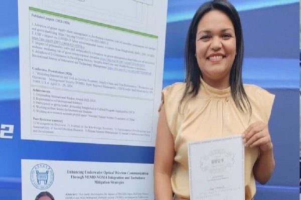 Oliger Mendoza destacó por su investigación titulada: “Mejora de la comunicación inalámbrica óptica submarina a través de la integración MIMO-NOMA y la estrategia de supresión de turbulencias”