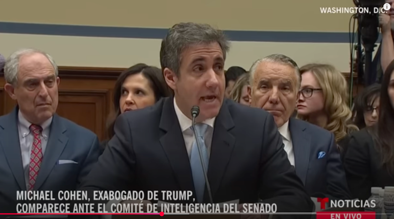 Declaración de Michael Cohen, exabogado de Trump, ante el Comité de Inteligencia del Senado