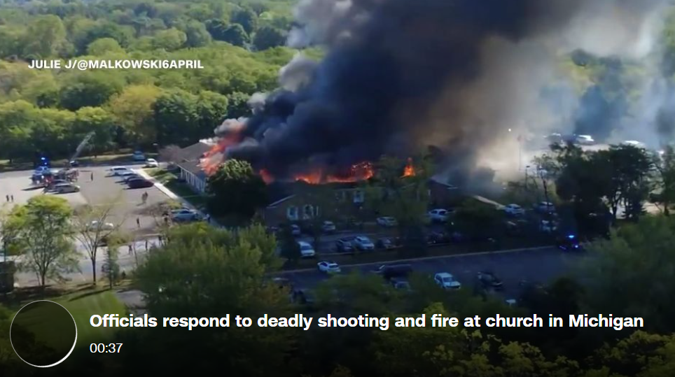Al menos 2 muertos y 8 heridos tras tiroteo e incendio en iglesia de Michigan