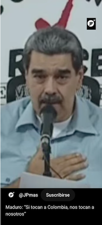 Y lo que sea con Colombia es con Venezuela y lo que sea con Venezuela es con Colombia