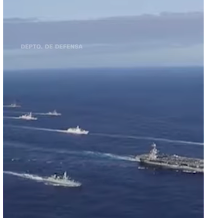 Portaaviones norteamericano Gerald R  Ford y sus buques acompañantes