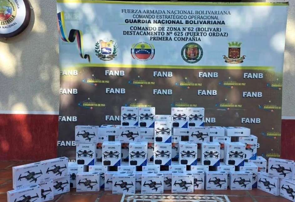 Drones incautados en el estado Bolívar