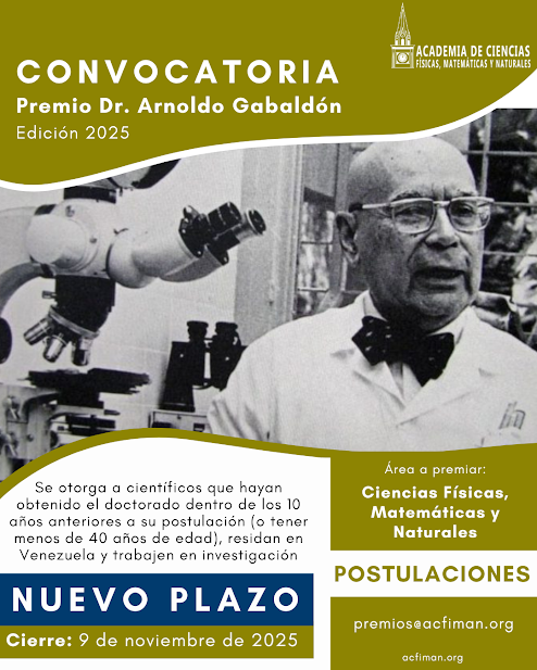 Se convoca a jóvenes médicos venezolanos a esta edición para optar por este Premio