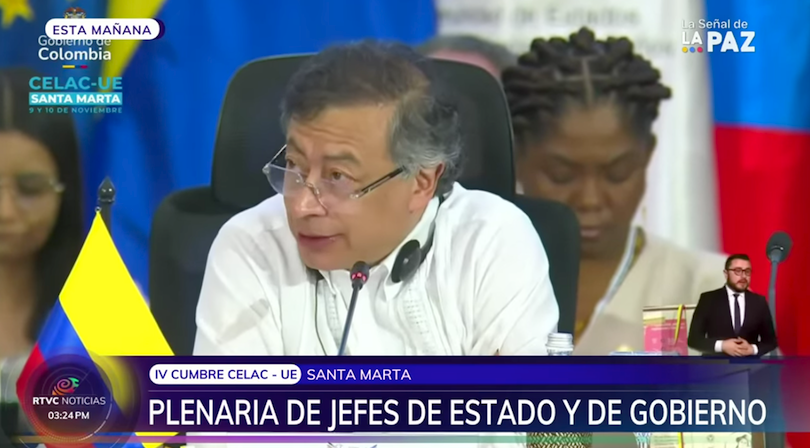 Plenaria de la IV Cumbre CELAC-UE, liderada por el presidente Gustavo Petro