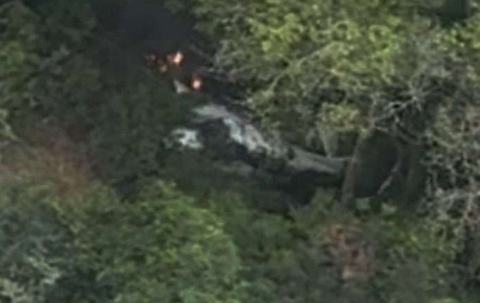 Imagen de la inutilización de la aeronave por parte de la Fanb.