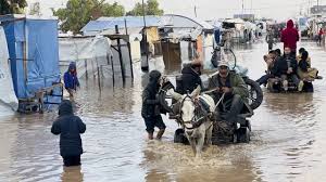 Inundaciones invernales en Gaza