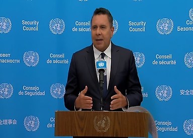 “Esto es una grave desfiguración de los hechos y una equiparación inmoral entre el agresor y la víctima”, denunció el embajador permanente de Venezuela ante la ONU, Samuel Moncada