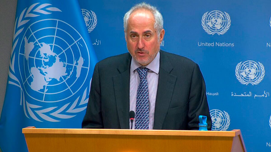 Stéphane Dujarric, portavoz del Secretario General, instó a ambos países a trabajar "con más diálogo diplomático".