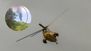 Un helicóptero policial, modelo Black Hawk de fabricación estadounidense fue derribado presuntamente por un dron de las FARC