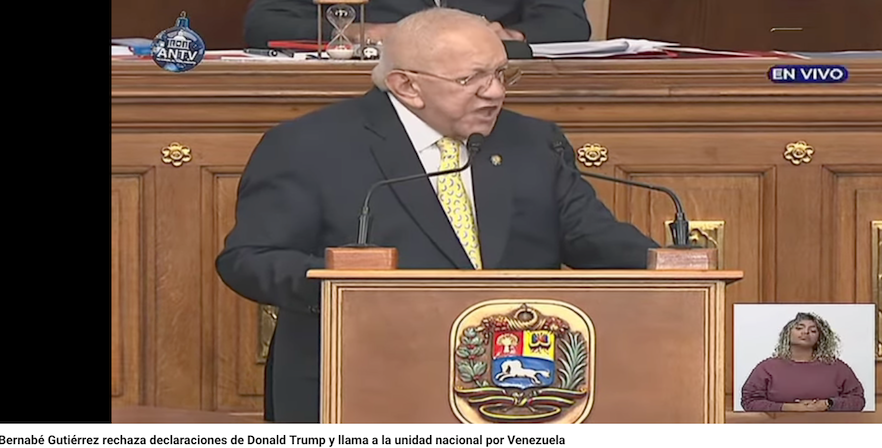 Bernabé Gutierrez rechaza declaraciones de Donald Trump y llama a a unidad nacional por Venezuela